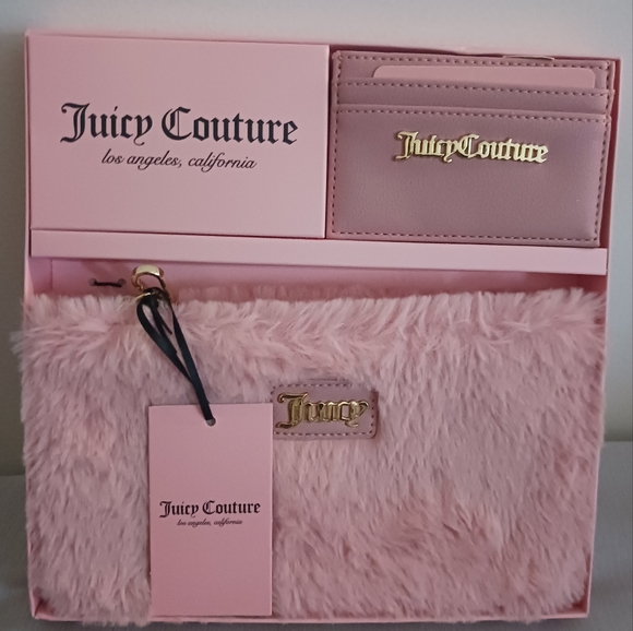 Juicy Couture Bags New Juicy Couture Blush Pink Wristlet And Card Case Set Poshmark
